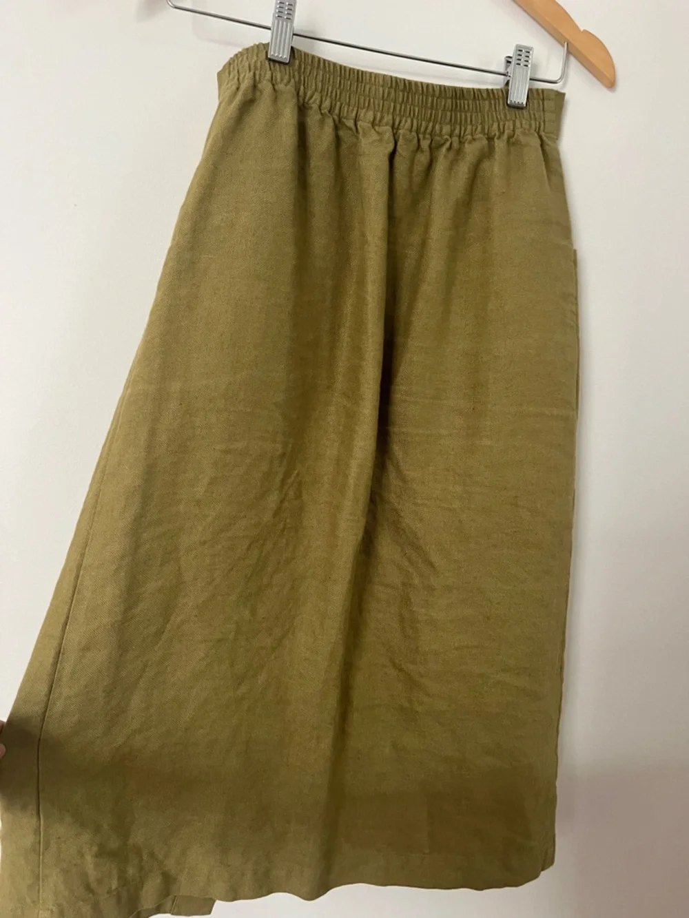 Linenfox Heidi Linenfox skirt in heavy linen olive green - Picture 6 of 8